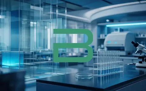 Abstraktes, modernes Biotechnologie-Labor in professioneller, stimmungsvoller Beleuchtung. - Foto: über boerse-global.de