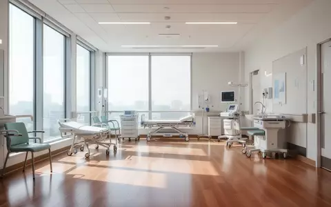 Ein heller, moderner Rehabilitationsraum in einer Klinik mit großen Fenstern und natürlichem Tageslicht. - Foto: über boerse-global.de
