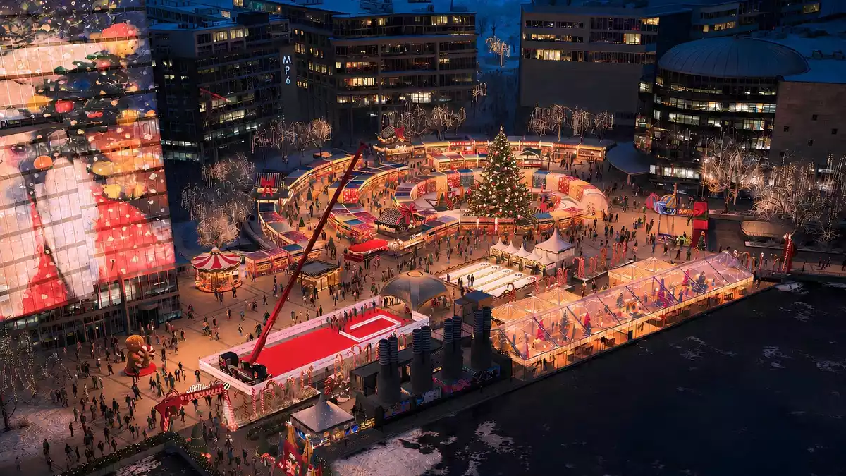 Premiere: Santas Weihnachtsmarkt im MediaPark bringt urbanes Erlebnisformat nach Köln - Bild: presseportal.de