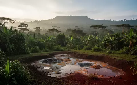 Üppige Vegetation und natürliche Mineralvorkommen in der Mount-Elgon-Region in Kenia. - Foto: über boerse-global.de