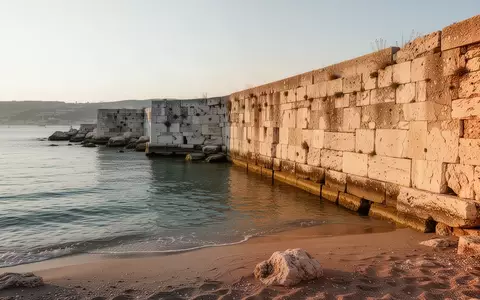 Die historische Trennmauer am Strandbad Pedocìn in Triest bei ruhigem Tageslicht. - Foto: über boerse-global.de
