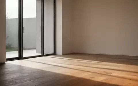 Ein minimalistischer Raum mit weichem Tageslicht und Schattenwurf auf einem Holzboden. - Foto: über boerse-global.de