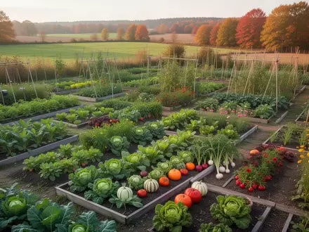 Ein vielfältiger, ökologisch bewirtschafteter Gemüsegarten mit einer reichen Auswahl an Pflanzen und Nutzpflanzen. - Foto: über boerse-global.de