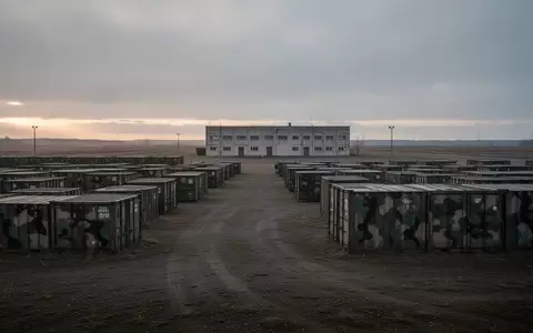 Ein weitläufiger, menschenleerer militärischer Übungsplatz in der Morgendämmerung mit schlichten Unterkunftsgebäuden. - Foto: über boerse-global.de