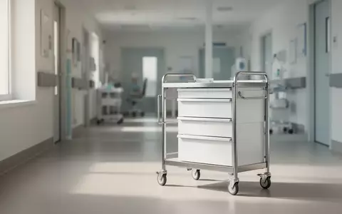 Ein heller, moderner Behandlungsraum in einer Klinik mit einem sterilen medizinischen Wagen in einer ruhigen, professionellen Umgebung. - Foto: über boerse-global.de