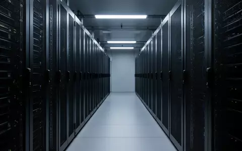 Reihen von dunklen, neutralen Serverschränken in einem modernen IT-Infrastrukturraum ohne sichtbare Beschriftungen. - Foto: über boerse-global.de