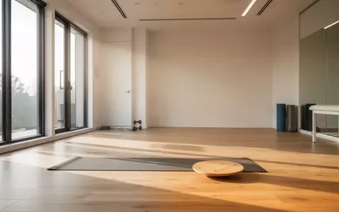 Heller, moderner Physiotherapieraum mit Holzboden und Übungsgeräten für das Kniegelenkstraining. - Foto: über boerse-global.de