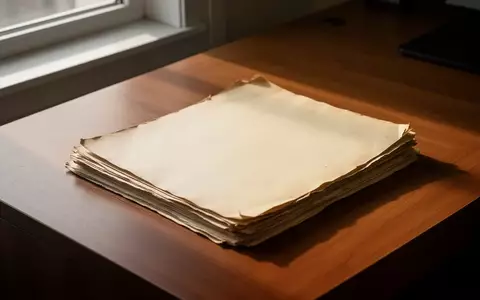 Ein leerer, aufgeräumter Schreibtisch mit einem Stapel unbeschriebener Papierbögen im natürlichen Seitenlicht. - Foto: über boerse-global.de