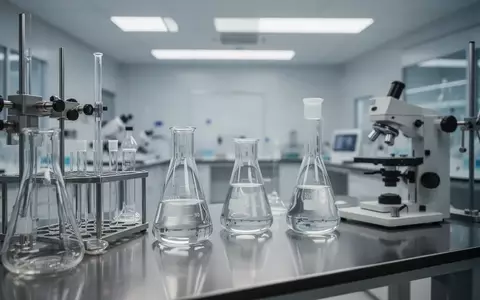 Ein steriles, modernes pharmazeutisches Labor mit Laborgeräten aus Glas und Edelstahl in einer hellen, professionellen Umgebung. - Foto: über boerse-global.de