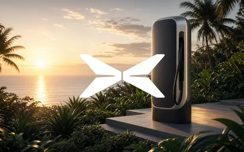 Moderne E-Ladestation in einer sonnigen, tropischen Küstenlandschaft als Symbol für die Expansion der Elektromobilität. - Foto: über boerse-global.de