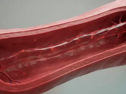 Mikroskopische Nahaufnahme einer gesunden Arterienwand zur Veranschaulichung vaskulärer Gesundheit. - Foto: über boerse-global.de