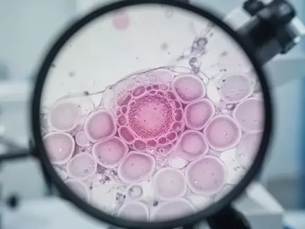 Mikroskopische Aufnahme von menschlichem Schleimhautgewebe in einem sterilen Laborumfeld. - Foto: über boerse-global.de
