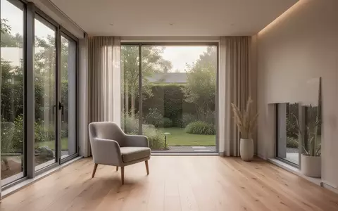 Ein heller, minimalistisch eingerichteter Therapieraum mit einem bequemen Sessel und Blick ins Grüne. - Foto: über boerse-global.de