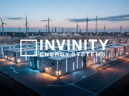 Moderne industrielle Energiespeicheranlage bei Dämmerung als Symbol für wachsenden Energiebedarf und technologischen Fortschritt. - Foto: über boerse-global.de
