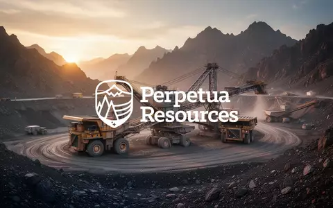 Moderne Bergbauanlage in einer bergigen Landschaft bei Sonnenaufgang mit professioneller Beleuchtung. - Foto: über boerse-global.de