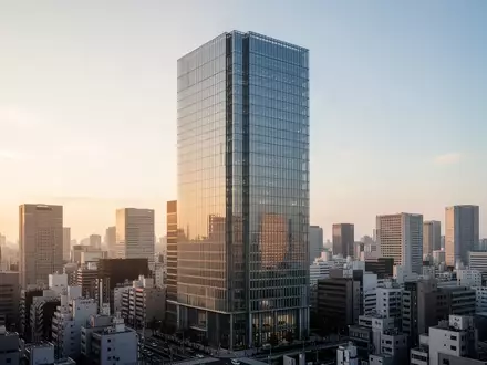 Moderne Glasfassade eines Bürogebäudes in einem Geschäftsviertel bei Sonnenuntergang. - Foto: über boerse-global.de
