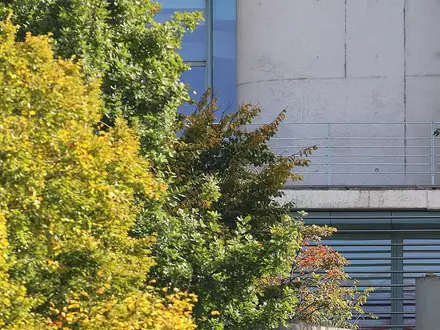 Hier wurde der Strandkorb angeliefert: Terrasse am Bundeskanzleramt - Foto: via dts Nachrichtenagentur