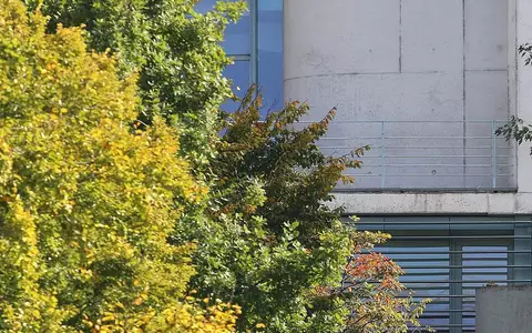 Hier wurde der Strandkorb angeliefert: Terrasse am Bundeskanzleramt - Foto: via dts Nachrichtenagentur