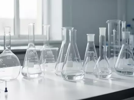 Laborumgebung mit wissenschaftlichem Glasgeschirr in hellem, natürlichem Licht zur Symbolisierung medizinischer Reinheit. - Foto: über boerse-global.de