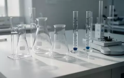 Laborumgebung mit Glasbechern und wissenschaftlichen Messgeräten auf einer weißen Oberfläche. - Foto: über boerse-global.de