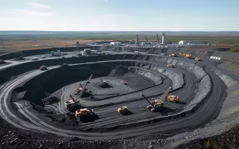 Ein modernes Graphit-Bergwerk mit schwerem Gerät in einer weitläufigen Industrielandschaft. - Foto: über boerse-global.de