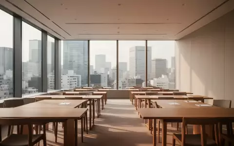 Ein heller, moderner Konferenzraum in Tokio mit minimalistischem Interieur und Tageslichteinfall. - Foto: über boerse-global.de