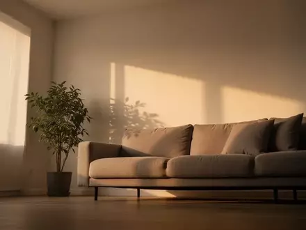 Symbolbild: helles, minimalistisch eingerichtetes Wohnzimmer - Foto: über boerse-global.de