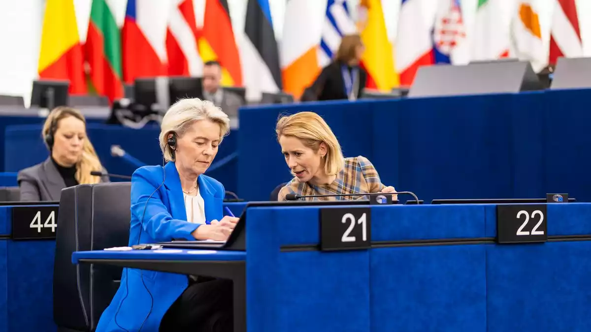EU-Chefdiplomatin Kaja Kallas sieht bislang keine breite Unterstützung für den Vorstoß von Ursula von der Leyen. (Archivbild) - Bild: Philipp von Ditfurth/dpa