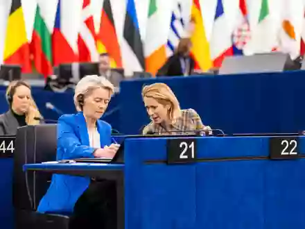 EU-Chefdiplomatin Kaja Kallas sieht bislang keine breite Unterstützung für den Vorstoß von Ursula von der Leyen. (Archivbild) - Foto: Philipp von Ditfurth/dpa