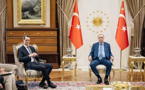 Ungewöhnliches Treffen: Wüst bei Erdogan - Foto: Marcel Kusch/Staatskanzlei Nordrhein-Westfalen/dpa
