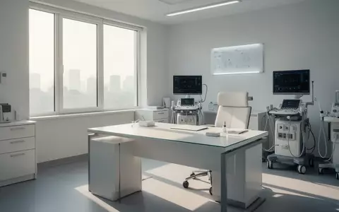 Ein heller, moderner Behandlungsraum in einer medizinischen Einrichtung mit minimalistischer Ausstattung und natürlichem Licht. - Foto: über boerse-global.de