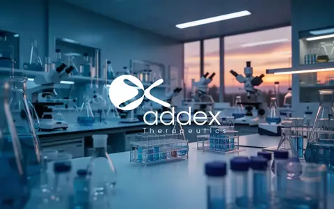 Abstrakte Darstellung eines modernen biotechnologischen Labors bei Dämmerung, symbolisiert Forschung und Marktunsicherheit. - Foto: über boerse-global.de