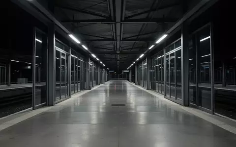 Leerer Bahnsteig in einem Bahnhof mit moderner Architektur bei Nacht. - Foto: über boerse-global.de