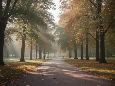Ein ruhiger Parkweg im Herbst, der für einen gesunden Lebensstil und präventive Gesundheitsvorsorge steht. - Foto: über boerse-global.de