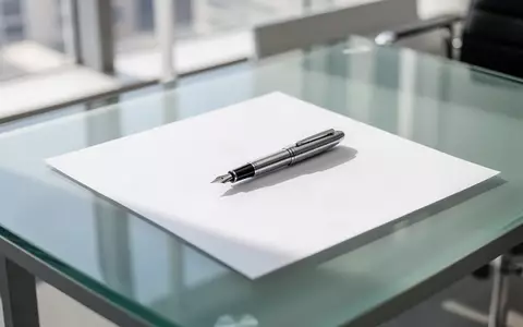 Ein hochwertiger Füllfederhalter auf einem leeren weißen Blatt Papier auf einem modernen Büroschreibtisch. - Foto: über boerse-global.de
