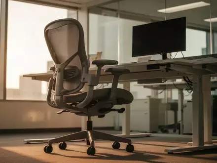 Symbolbild: ergonomischer Bürostuhl am Stehschreibtisch - Foto: über boerse-global.de