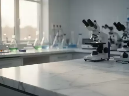 Ein minimalistisches, helles medizinisches Labor mit sterilen Oberflächen und sanftem Tageslicht. - Foto: über boerse-global.de
