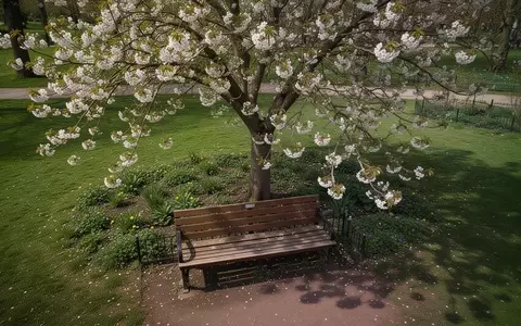 Symbolbild: Parkbank unter einem blühenden Baum - Foto: über boerse-global.de
