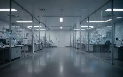 Ein minimalistisches, modernes Forschungslabor mit polierten Böden und Glaswänden, das eine technologische Arbeitsumgebung symbolisiert. - Foto: über boerse-global.de