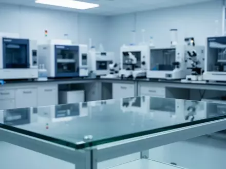Ein steriles, wissenschaftliches Labor mit moderner Analyseausstattung in einer minimalistischen, hellen Umgebung. - Foto: über boerse-global.de