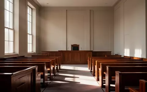 Ein leerer, minimalistischer Gerichtssaal mit einfallendem Tageslicht und Holzmöbeln. - Foto: über boerse-global.de
