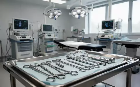 Ein steriler, moderner Operationssaal mit medizinischen Instrumenten in einer professionellen klinischen Umgebung. - Foto: über boerse-global.de