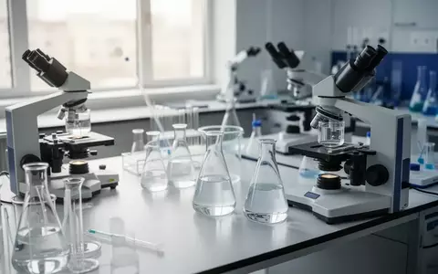 Modernes Labor mit wissenschaftlichen Geräten und Glasbehältern in einer professionellen Arbeitsumgebung. - Foto: über boerse-global.de