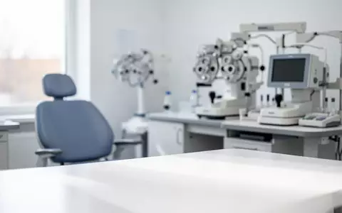 Ein heller, steriler Untersuchungsraum einer modernen Augenklinik mit medizinischen Geräten im Hintergrund. - Foto: über boerse-global.de