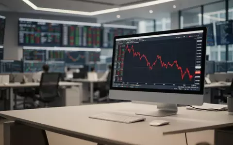 Ein unscharfer, moderner Finanzhandelsplatz im Hintergrund mit einem Fokus auf einen professionellen Arbeitsplatz. - Foto: über boerse-global.de