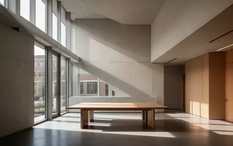 Ein minimalistischer, lichtdurchfluteter Forschungsraum in einem Universitätsgebäude mit neutralen architektonischen Formen. - Foto: über boerse-global.de