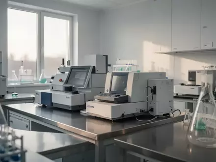 Modernes, klinisches Labor mit hochwertigen Analysegeräten und medizinischer Ausstattung in einer hellen Umgebung. - Foto: über boerse-global.de