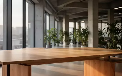 Ein minimalistischer, moderner Arbeitsplatz in einem hellen, architektonisch gestalteten Büro mit Pflanzen und Tageslicht. - Foto: über boerse-global.de