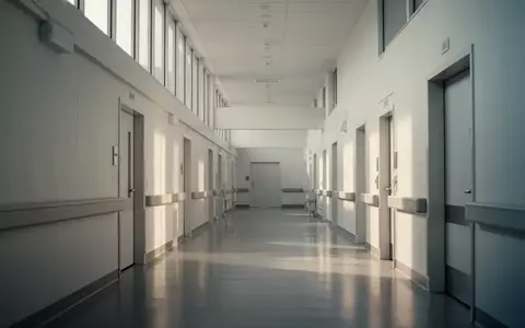 Ein heller, minimalistisch gestalteter Krankenhausflur mit natürlichem Lichteinfall und moderner Architektur. - Foto: über boerse-global.de