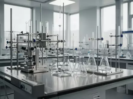 Ein steriler, hochmoderner Laborraum mit Edelstahleinrichtung und Glasgeräten in einer Industrieumgebung. - Foto: über boerse-global.de